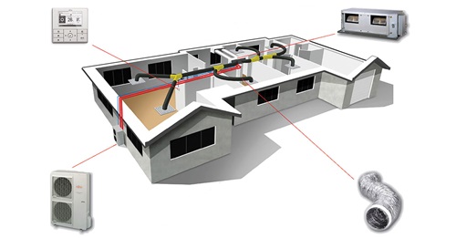 fujitsu reverse cycle ducted