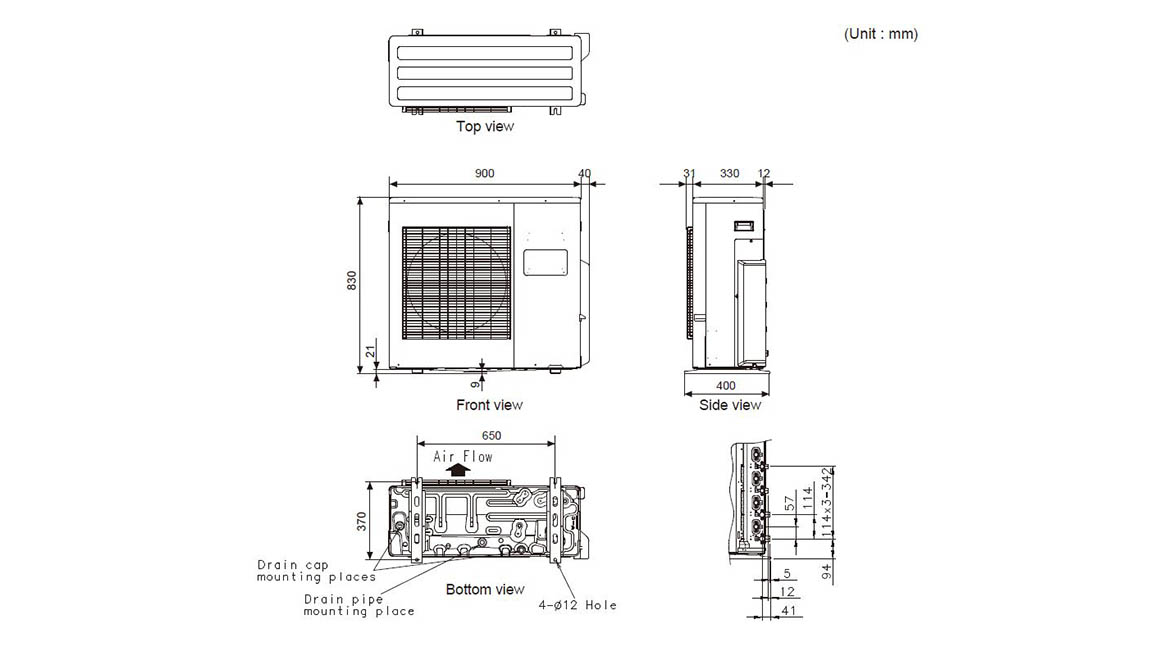 Inverter Multi Systems Outdoor Model AOTG30LBTA4